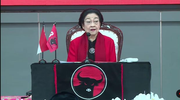 Ketum PDIP Megawati Soekarnoputri di HUT ke-51 PDIP