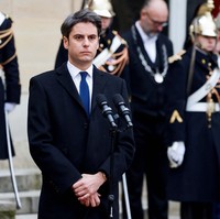 Baru berusia 34 tahun, Gabriel telah menjadi orang termuda yang menduduki jabatan tertinggi di negara itu.Foto: LUDOVIC MARIN/Pool via REUTERS