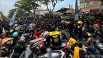 Ratusan Pesilat Datangi PN Mojokerto Kawal Rekannya Jalani Persidangan