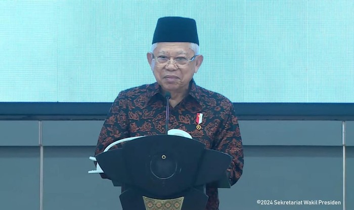 Wapres Maruf Amin di HUT PDIP (tangkapan layar youtube setwapres))