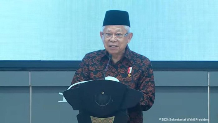 Wapres Maruf Amin di HUT PDIP (tangkapan layar youtube setwapres))