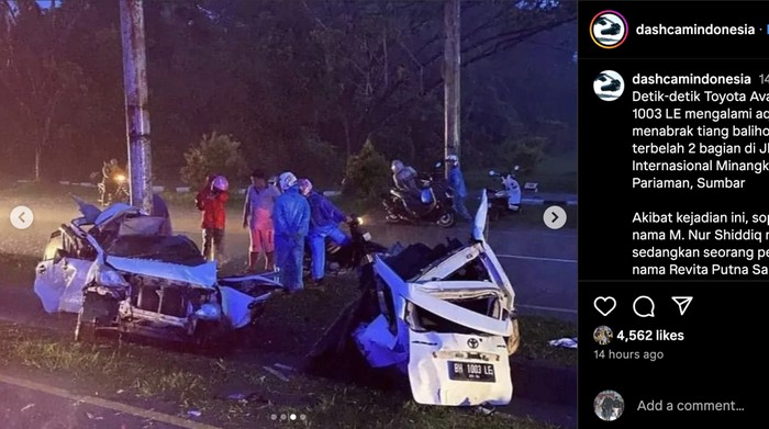 Avanza Veloz Terbelah Dua Setelah Kecelakaan Diduga karena Aquaplaning
