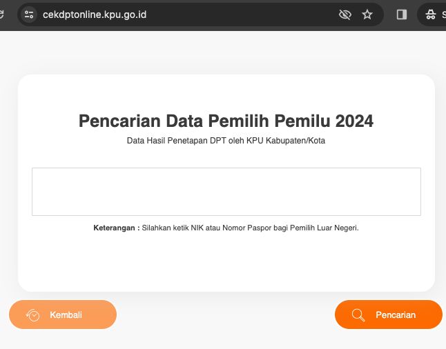 Data pemilih tetap pemilu 2024.