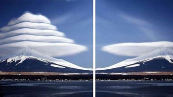 Awan lentikular sudah cukup keren. Mungkin pengeditnya berpikir menambahkan lebih banyak awan akan membuatnya semakin keren. Foto: Boredpanda