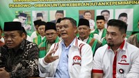 Ketua Umum Pandawa Lima Letnan Jenderal (Purn) Eko Wiratmoko memberikan penjelasan usai melakukan pertemuan dengan Ikhwanul Muballighin.