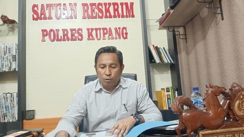 Kasat Reskrim Polres Kupang Iptu Elpidus Kono Feka di Polres Kupang, Kamis (11/1/2024).