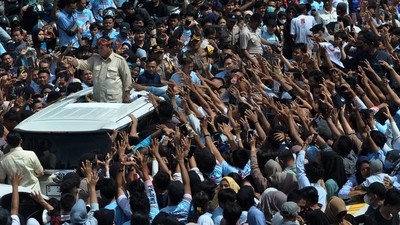 Prabowo Hadiri Konsolidasi Relawan di Bengkulu