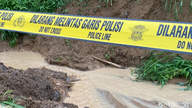 Lokasi tanah galian tambang pasir yang makan tiga korban jiwa balita di Sukabumi