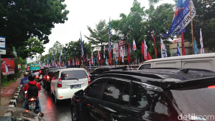 Macet di Jalan Saharjo pukul 17.00 WIB. (Tina/detikcom)
