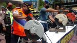 Ratusan Knalpot Brong Dimusnahkan di Tegal