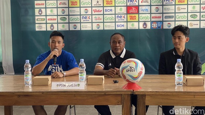 Sesi jumpa pers PSIM Jogja sebelum menghadapi PSMS Medan, Kamis (11/1/2024).