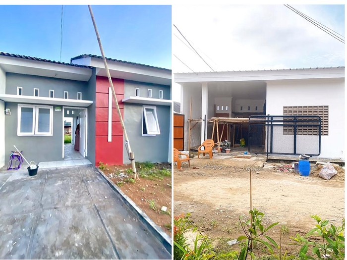 Renovasi rumah subsidi viral hasilnya berhasil bikin kagum. Ada taman bak cafe dan musholla