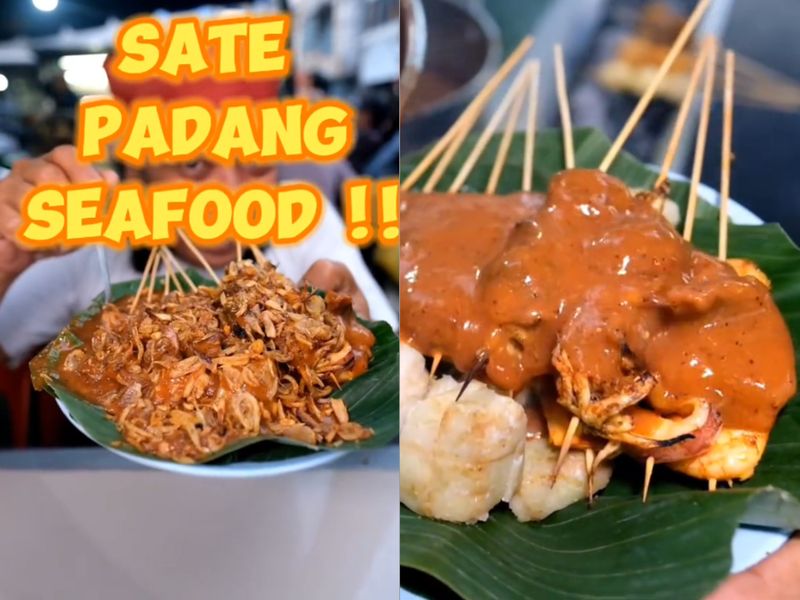 cara unik makan sate Padang