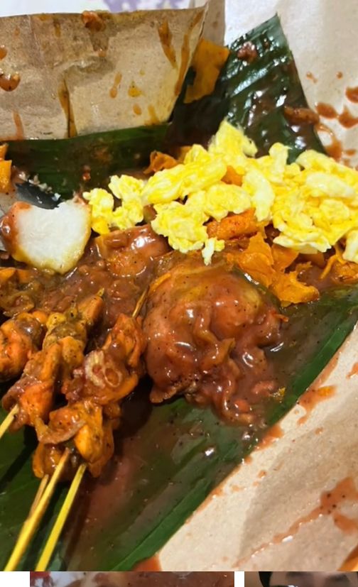 cara unik makan sate Padang
