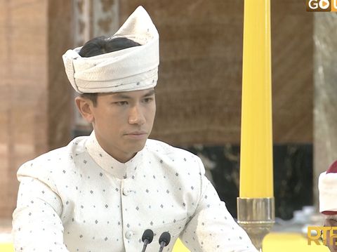 Suasana akad nikah Pangeran Mateen dari Brunei. (Tangkapan layar RTBGo Livestreaming Channel)