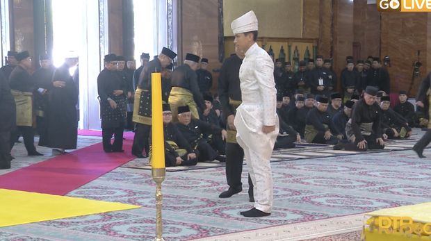 Suasana menjelang pernikahan Pangeran Mateen dari Brunei. (Tangkapan layar RTBGo Livestreaming Channel)