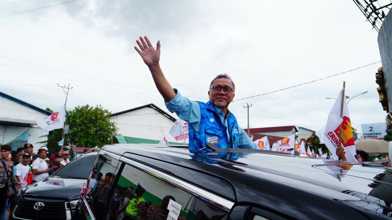 Zulkifli Hasan berkampanye di Lampung, Kamis (11/1/2024).