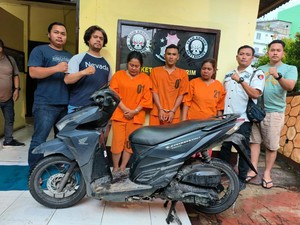 Pria dan 2 Emak-emak di Sidimpuan Ditangkap Saat Perbaiki Motor Curiannya