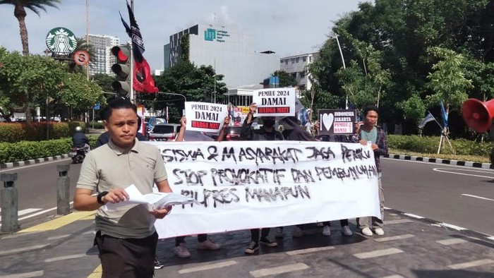 Aksi Gabungan Mahasiswa Ajak Masyarakat Ciptakan Pemilu Damai