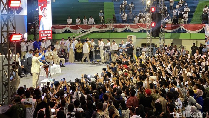 Calon Presiden (Capres) Prabowo Subianto di Bangka Belitung.