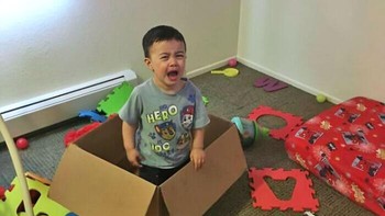 Terjebak -- katanya. Foto: dudewheresmycobb via Bored Panda  