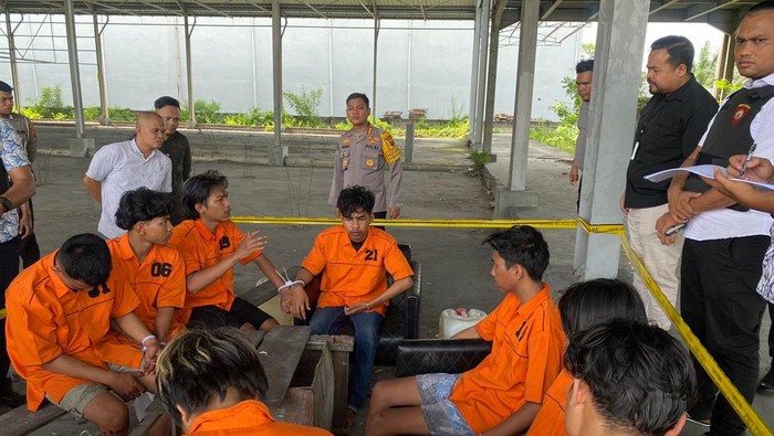 Komplotan begal bersajam di Deli Serdang usai digerebek polisi. (Dok Polda Sumut)