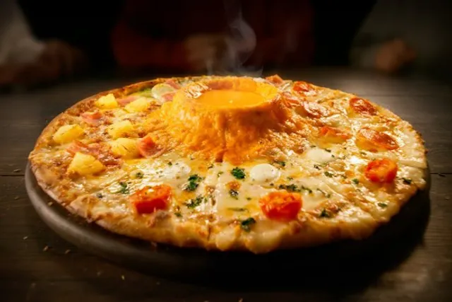 Pizza mirip gunung berapi