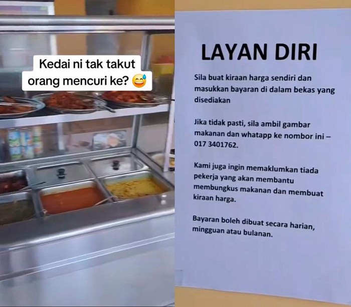 Tak Takut Rugi! Warung Makan Ini Persilakan Pelanggan Ambil Apa Saja