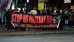 Aksi Tolak Serangan AS ke Yaman di Washington