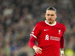 Sport Bible melansir deretan pemain yang paling banyak kena offside di Liga Inggris sejauh ini. Darwin Nunez, striker Liverpool terbanyak dengan 20 kali (AP)