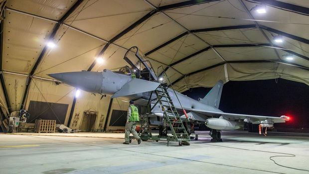 Jet Tempur Typhoon Inggris Serang Houthi Yaman