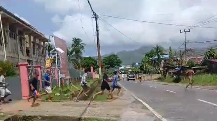 Momen napi kabur dari Lapas Kelas II B Sorong.