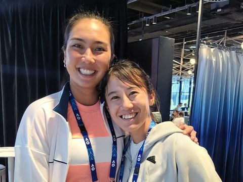 Petenis Indonesia Aldila Sutjiadi dan Miyu Kato dari Jepang