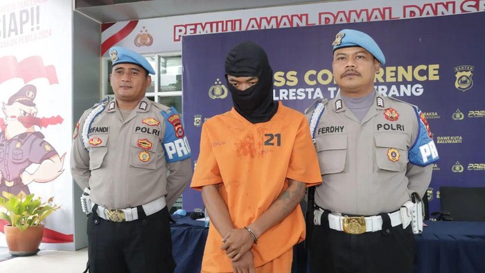 Polresta Tangerang menangkap pria yang tega memperkosa anak tirinya sendiri.