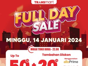 Transmart Full Day Sale Hadir Lagi, Belanja Diskon Jumbo 50%+20%