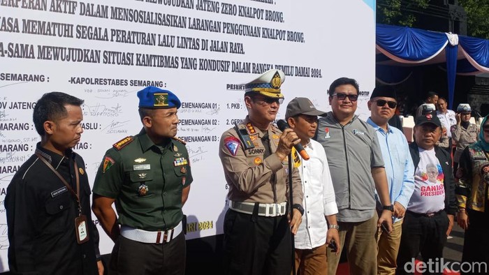 Deklarasi Zero Knalpot Brong di Semarang, Minggu (14/1/2024).