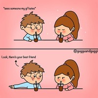 Seorang ilustator dengan akun Instagram Gugguandguggi yang memiliki 477 followers,  membuat komik yang begitu romantis. Berikut daftar komiknya.