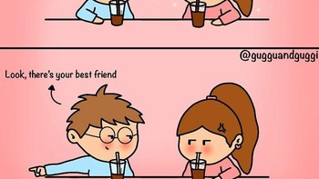Gini nih kalau gosip bareng sama pasangan. Foto: (Bored Panda).