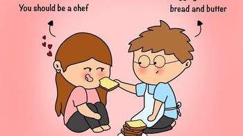 Apapun makanan yang dibuat sama pasangan berasa enak banget. Foto: (Bored Panda).