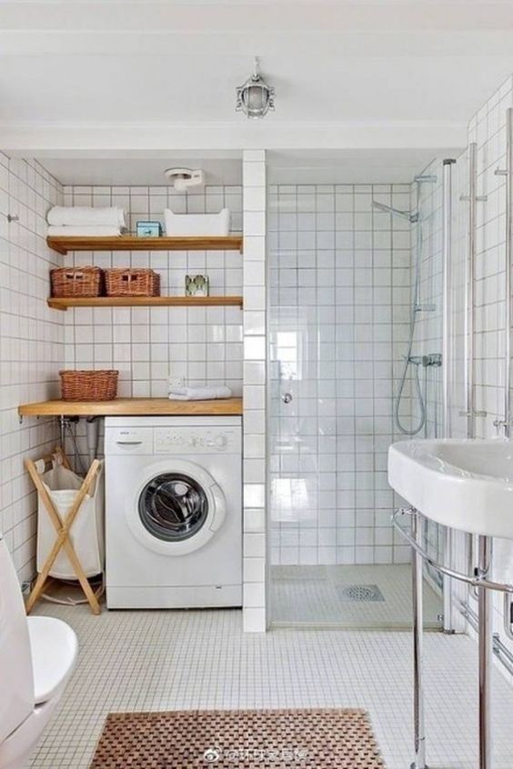 Ide Gabungkan Kamar Mandi dan Area Cuci