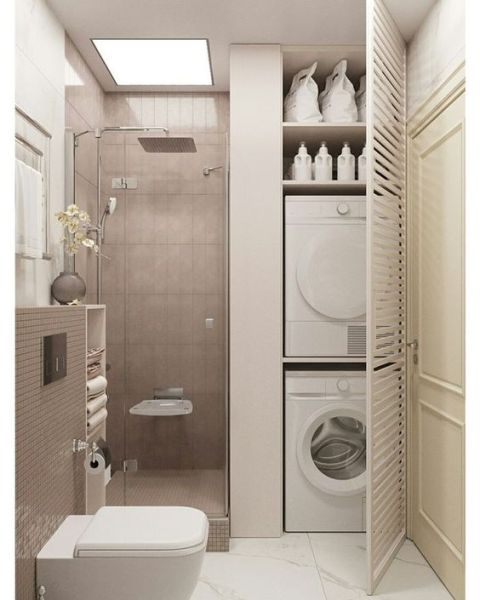 Ide Gabungkan Kamar Mandi dan Area Cuci