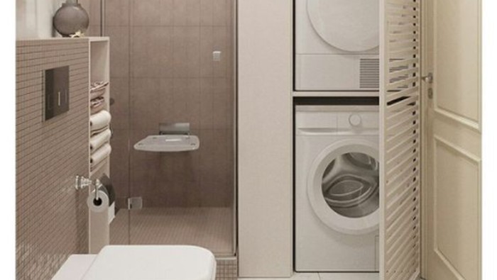 Ide Gabungkan Kamar Mandi dan Area Cuci