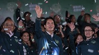 Lai Ching-te terpilih sebagai Presiden Taiwan dalam Pemilu 2024. AP Photo/Louise Delmotte.