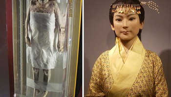 Xin Zhui atau Lady Day adalah bangsawan dinasti Han Barat di China kuno. Makamnya ditemukan 2.000 tahun setelah kematiannya di bukit Mawangdui dengan ratusan artefak dan dokumen berharga. Yang mengejutkan adalah betapa terawatnya tubuhnya. eluruh organ dan pembuluh darahnya utuh, juga sejumlah kecil darah Tipe A ditemukan. Dia masih memiliki rambut dan bulu mata. Paling mengejutkan adalah cairan misterius yang membasahi tubuhnya. Rasanya agak asam dan mengandung sedikit magnesium, dan mungkin itulah yang membantu menjaga tubuhnya. Hingga saat ini ilmuwan masih belum mengetahui jenis cairannya.Foto: Bored Panda