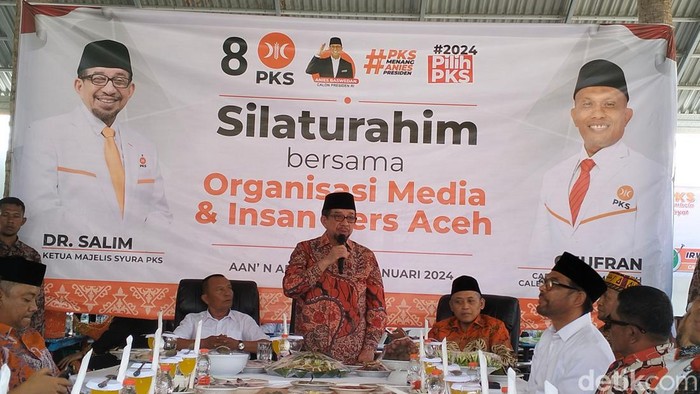Ketua Majelis Syuro PKS Salim Segaf Aljufri di Aceh. (Agus Setyadi/detikSumut)