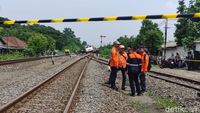 Kondisi KA Pandalungan Yang Anjlok Di Dekat Stasiun Tanggulangin