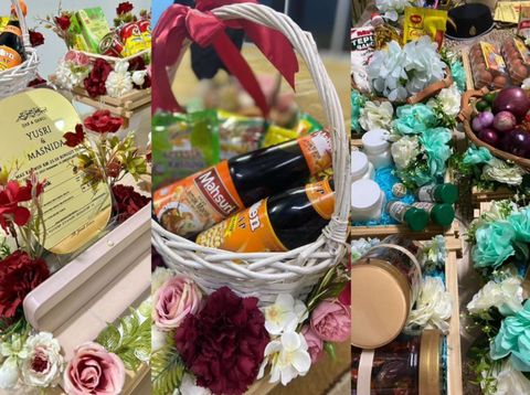 Pernikahan pasangan Siti Masnida Abdul Malek dan Yusri, viral di media sosial.