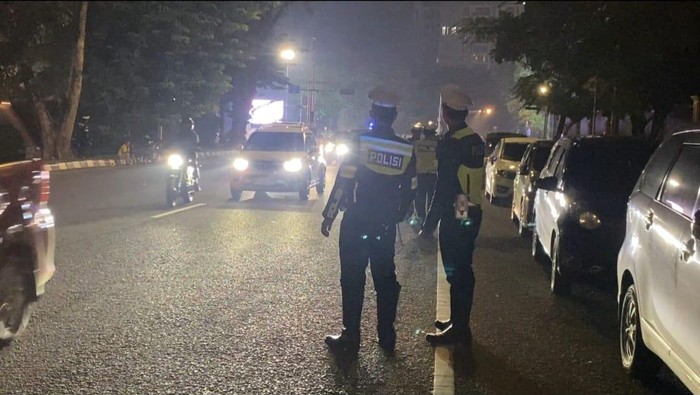 Polrestabes Palembang saat menggelar operasi KRYD di Palembang.