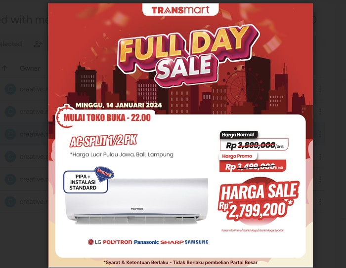 Transmart Full Day Sale