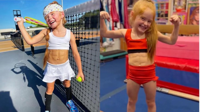 Viral bocah 7 tahun yang sudah memiliki perut six packs